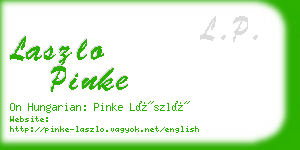 laszlo pinke business card